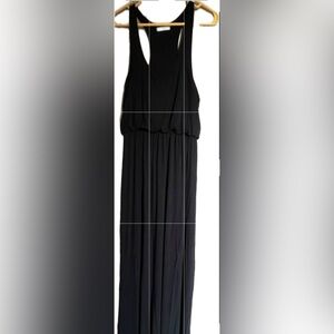 Lush Black Ruched Halter Maxi Dress Women’s size Medium